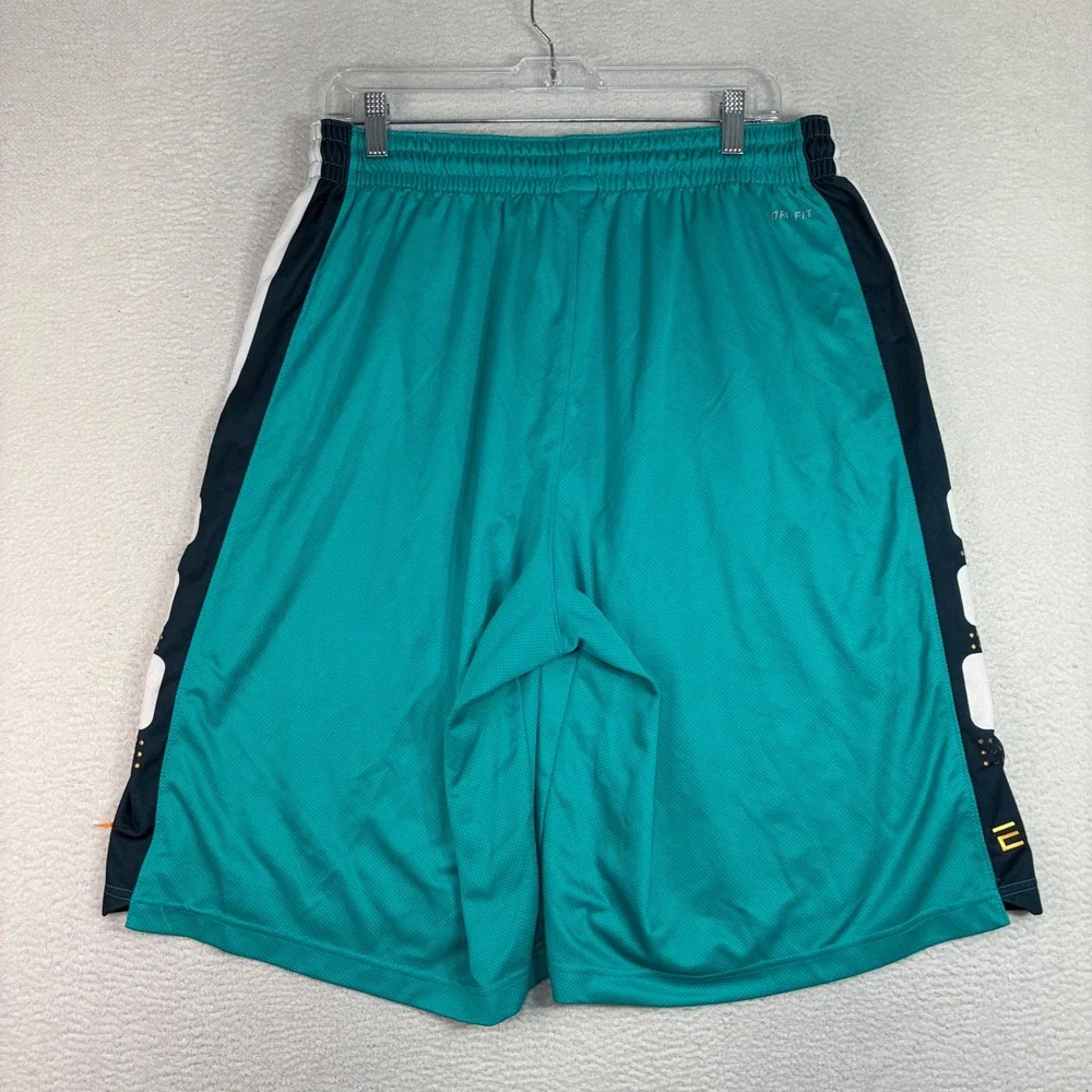 Nike Elite Basketball Shorts Men 2XL Teal Blue Baggy Drawstring Loose Y2K